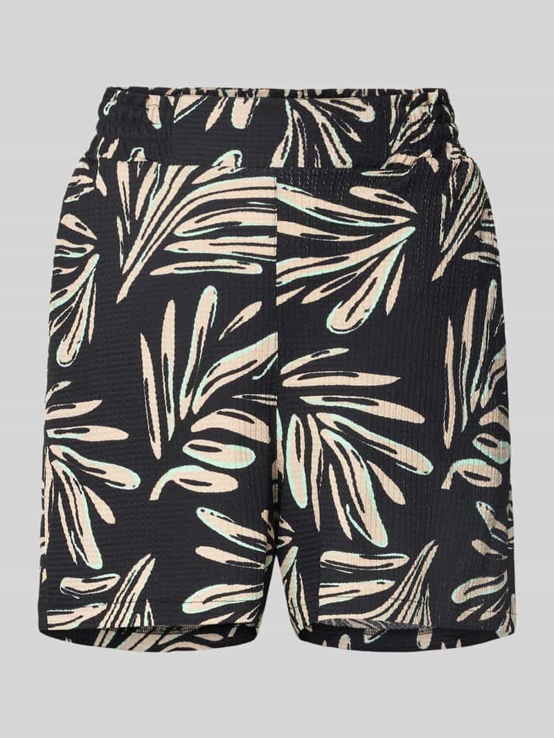 Tom Tailor Denim Korte relaxed fit broek met structuurmotief