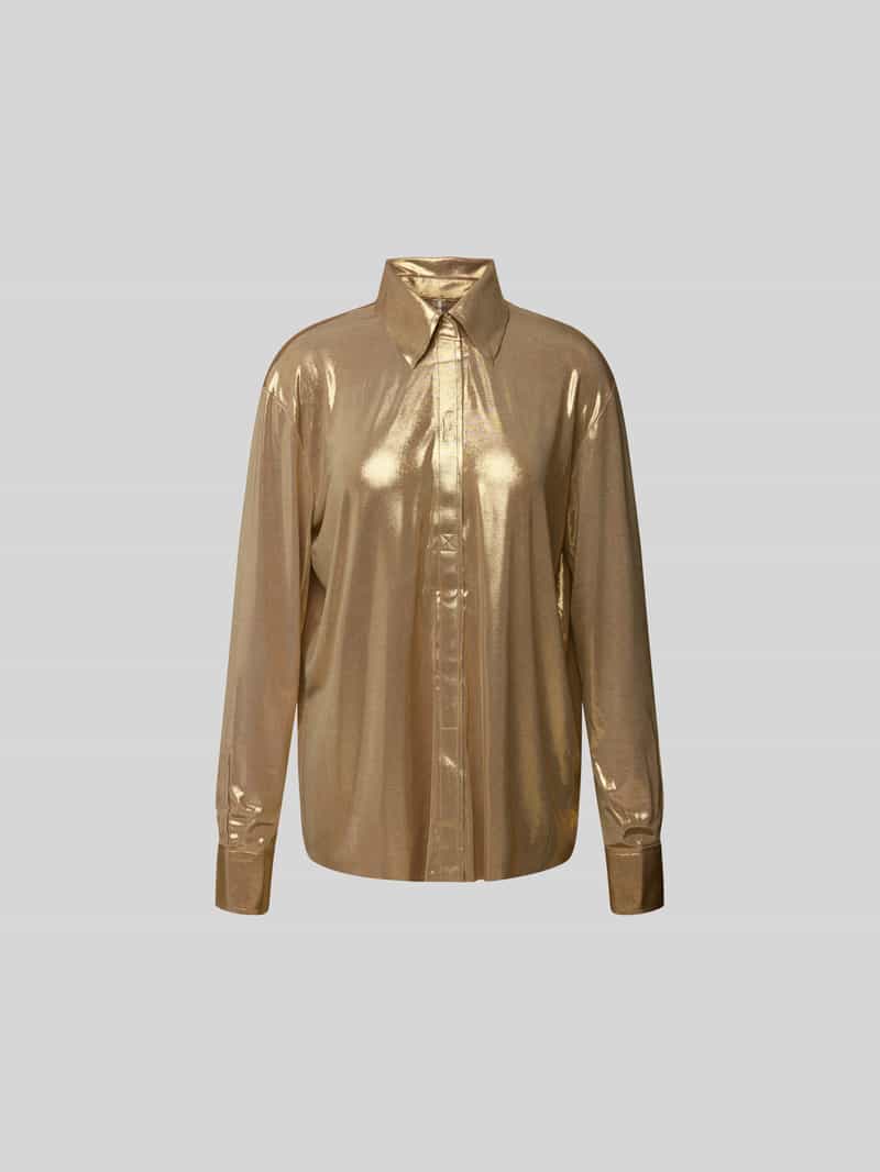 overhemdblouse met verborgen knoopsluiting