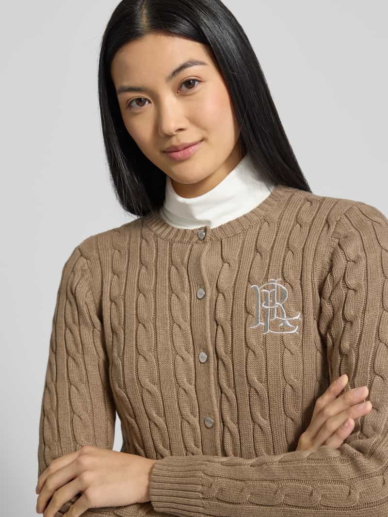 Lauren Ralph Lauren Gebreid jack met kabelpatroon model 'RALHAN'