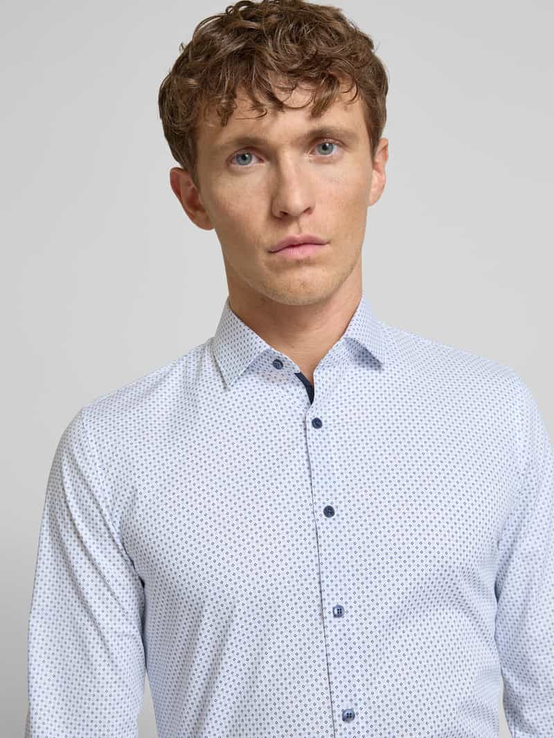 OLYMP No. Six Super slim fit zakelijk overhemd met kentkraag