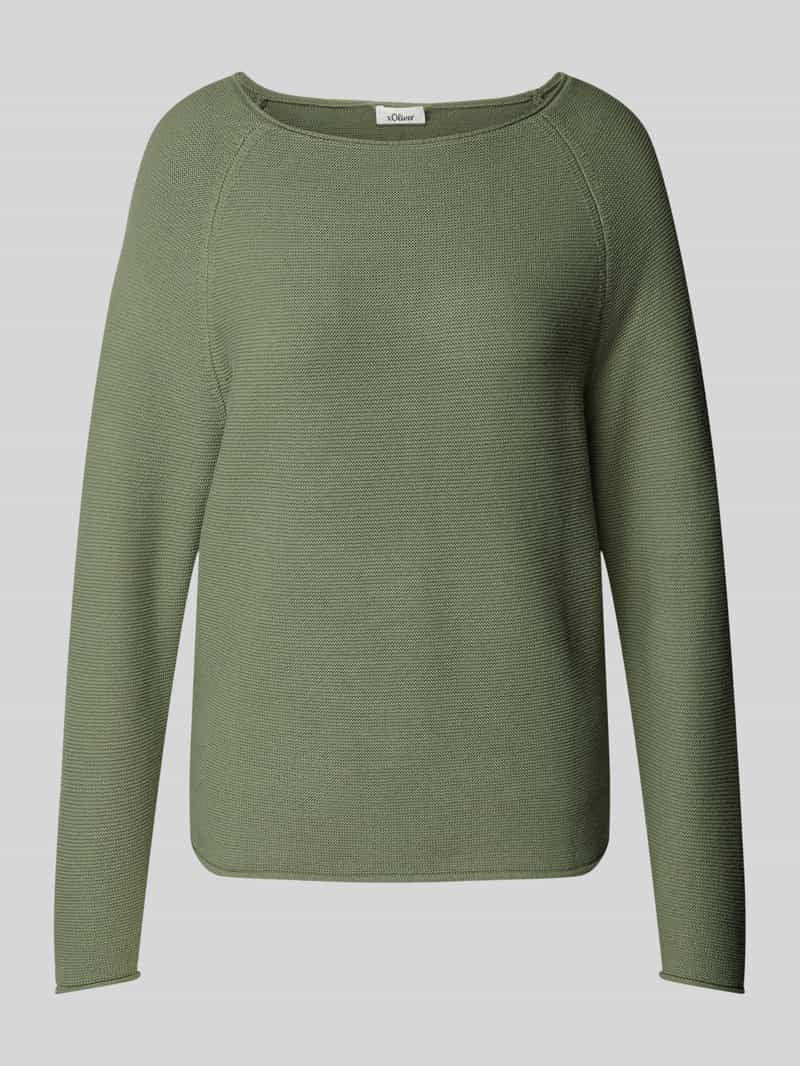 s.Oliver RED LABEL Regular fit gebreide pullover van katoenmix met raglanmouwen