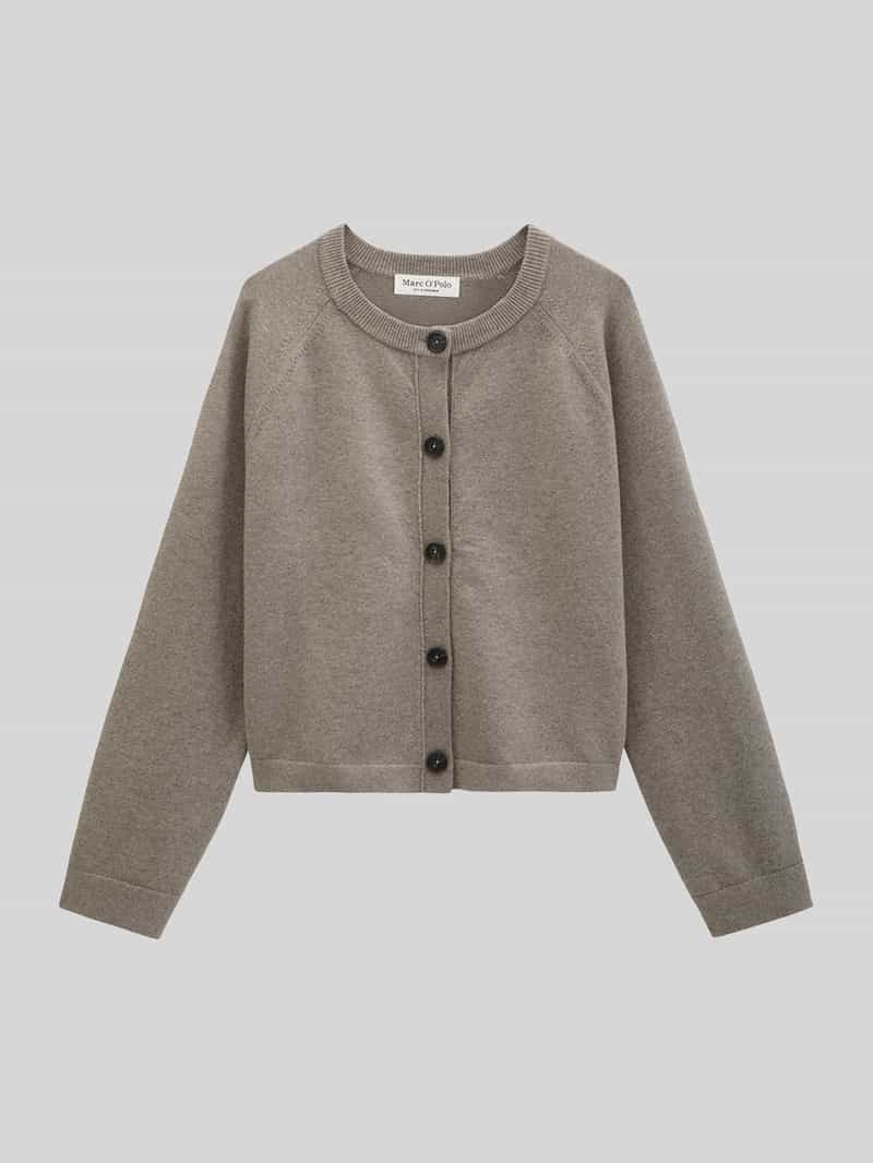 Marc O'Polo Regular fit gebreid jack met raglanmouwen