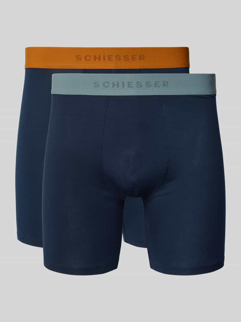 Schiesser Boxershort met elastische logoband in een set van 2 stuks