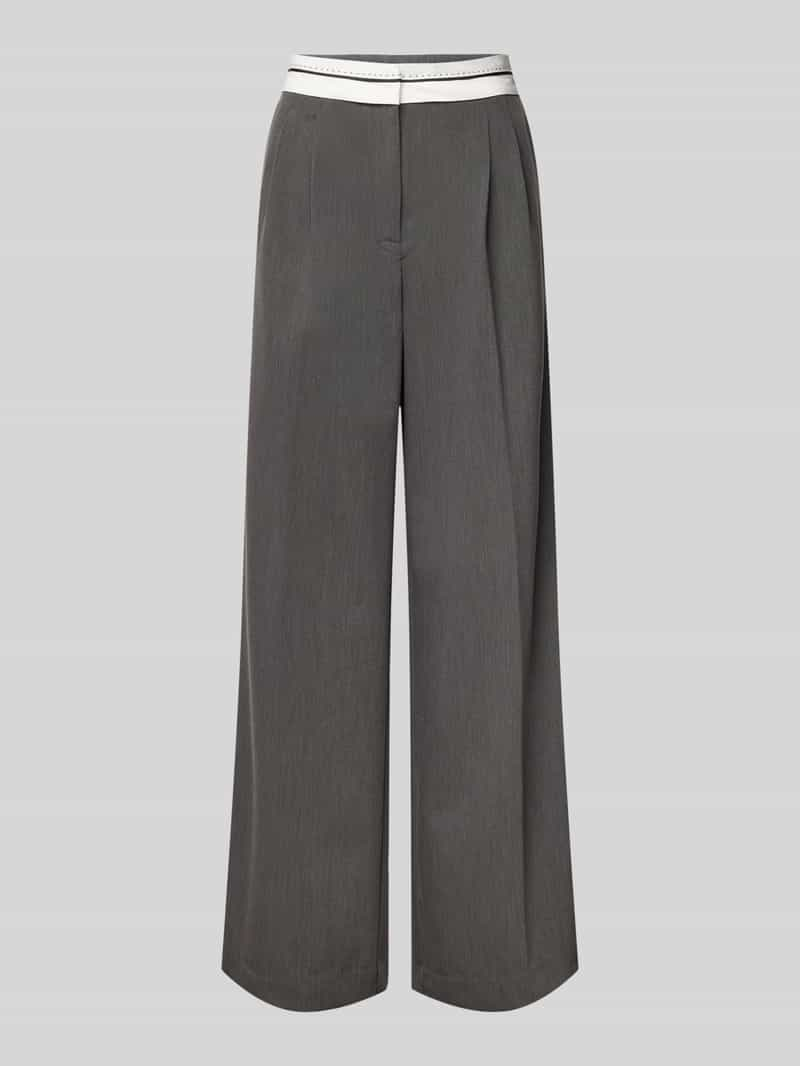 Jake*s Casual Wide leg stoffen broek met bandplooien