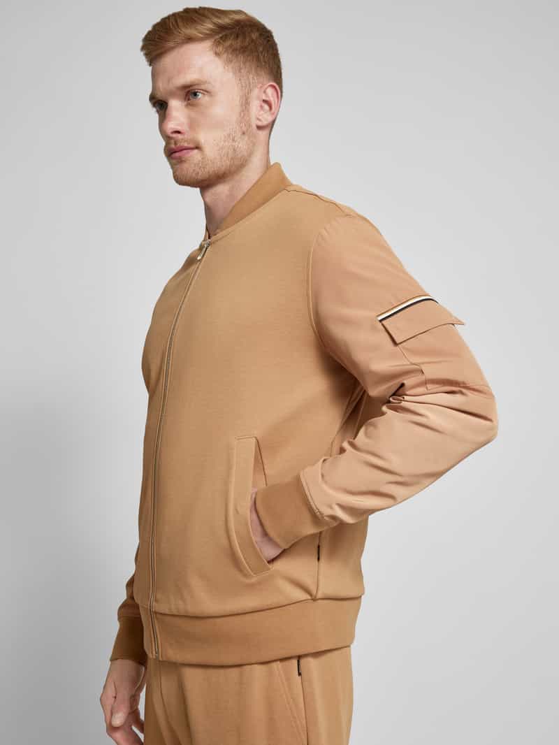 Boss Sweatjack met opstaande kraag model 'Skiles'