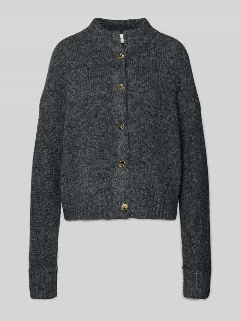 NEO NOIR Gebreid jack met opstaande kraag model 'Taura'