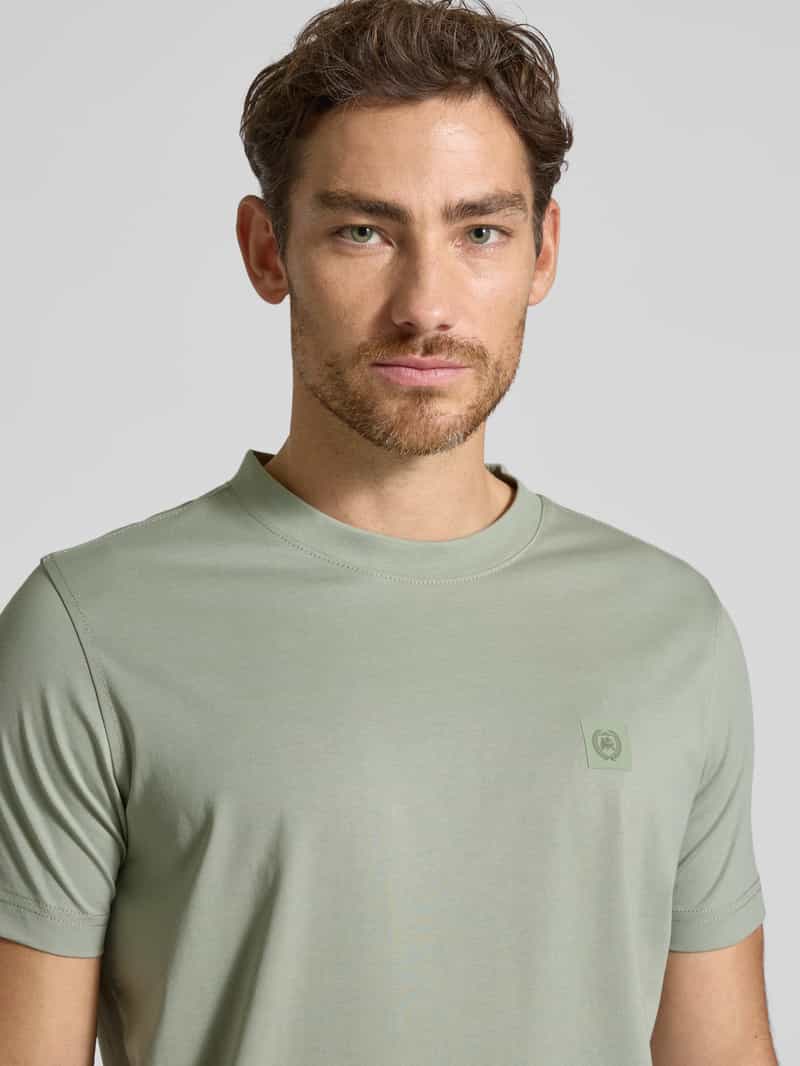 Lerros T-shirt met labeldetail