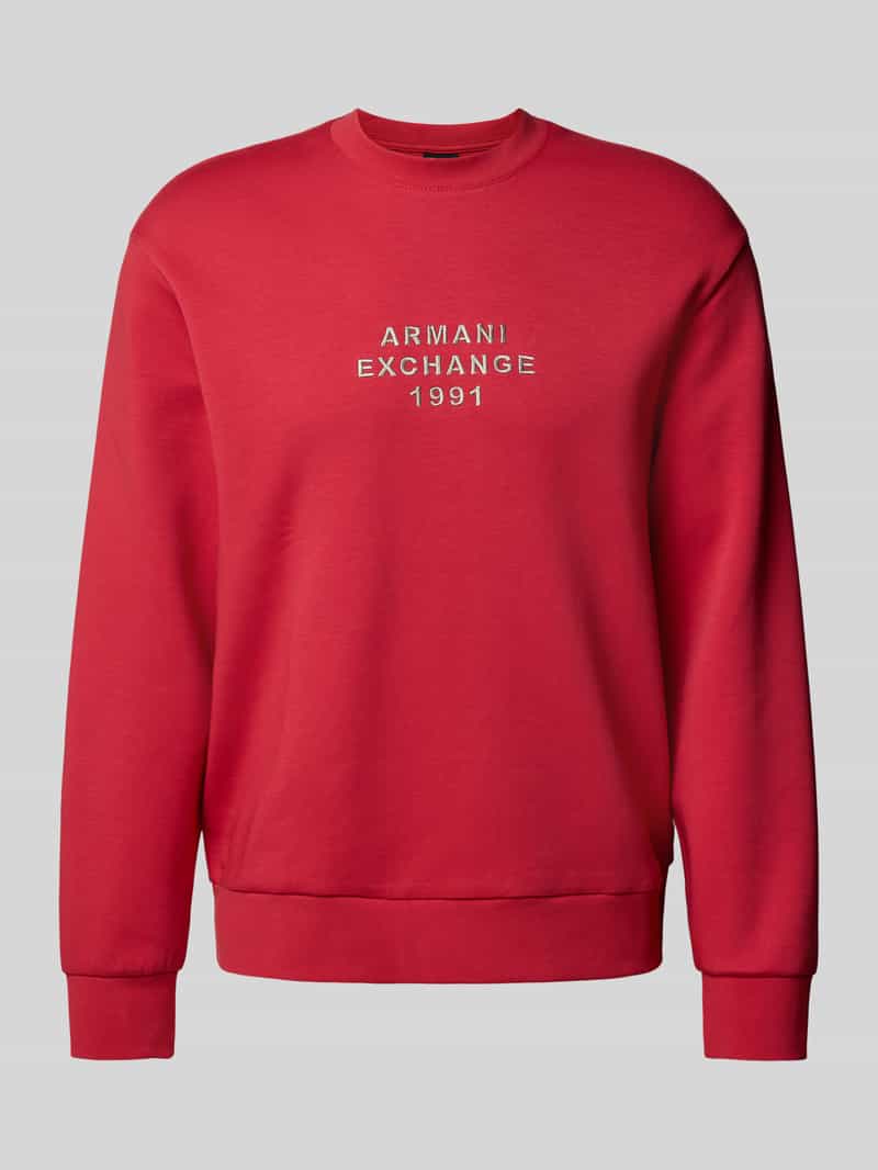 Armani Exchange Sweatshirt met labelstitching