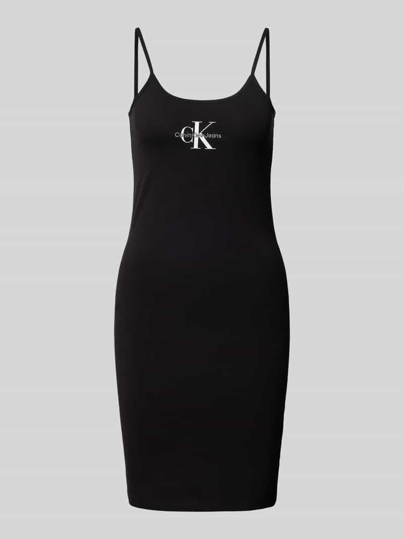 Calvin Klein Jeans Knielange jurk met labelprint model 'Milano'