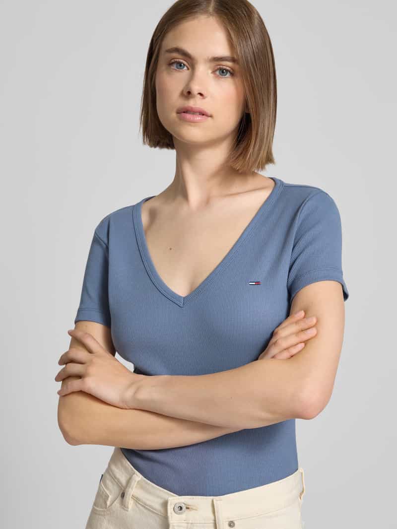 Tommy Jeans Slim fit T-shirt met V-hals