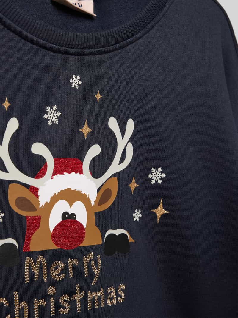 Only Regular fit sweatshirt van een mix van katoen en viscose model 'YDA LIFE XMAS'