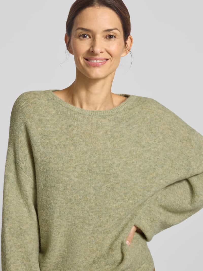 Opus Gebreide pullover met ronde hals model 'Pemine'