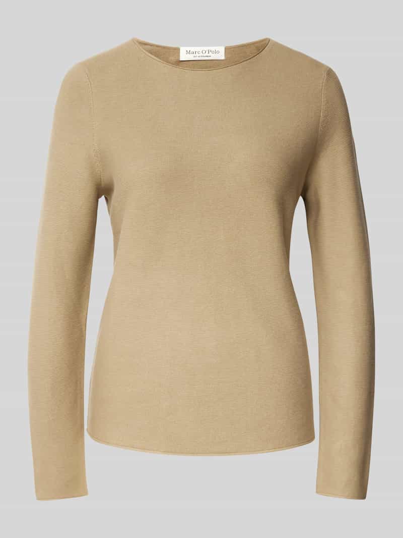 Marc O'Polo Regular fit gebreide pullover van puur katoen met rolrand