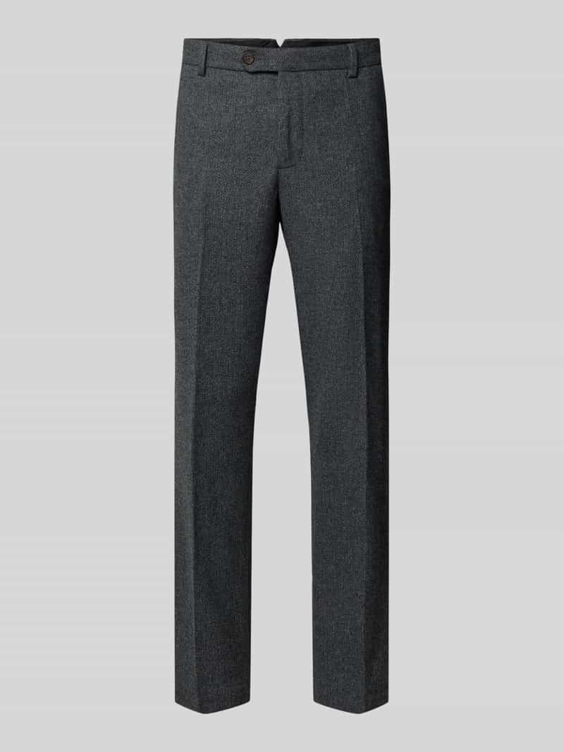 Selected Pantalon van wolmix met vouwplooi