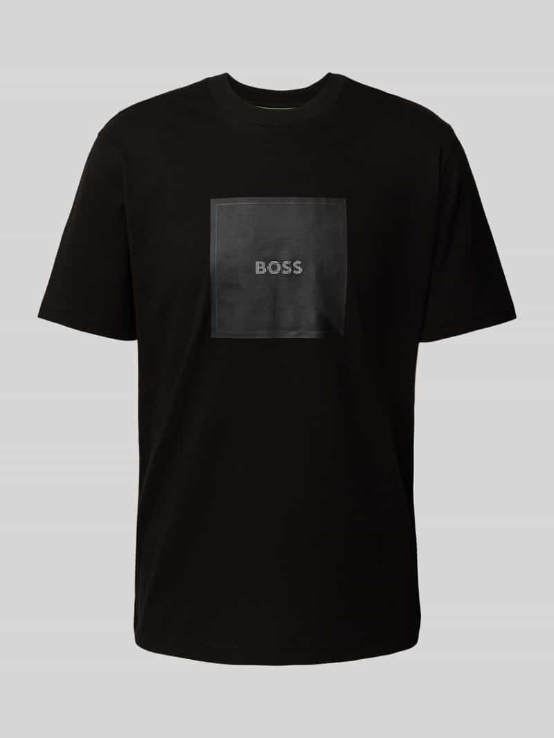 BOSS Green T-shirt met labelprint