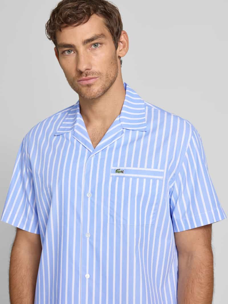 Lacoste Relaxed fit vrijetijdsoverhemd met resortkraag