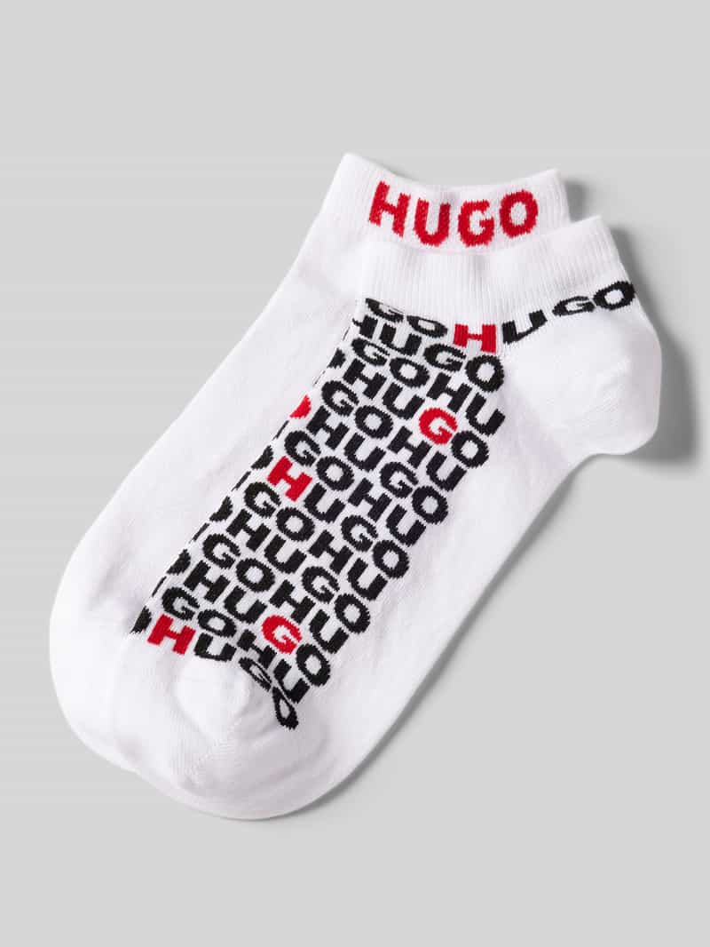 HUGO Sokken met labeldetails in een set van 2 paar