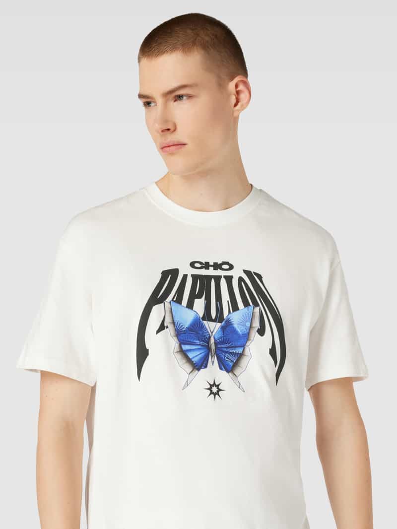 mister tee T-shirt met motiefprint model 'ORIGAMI'