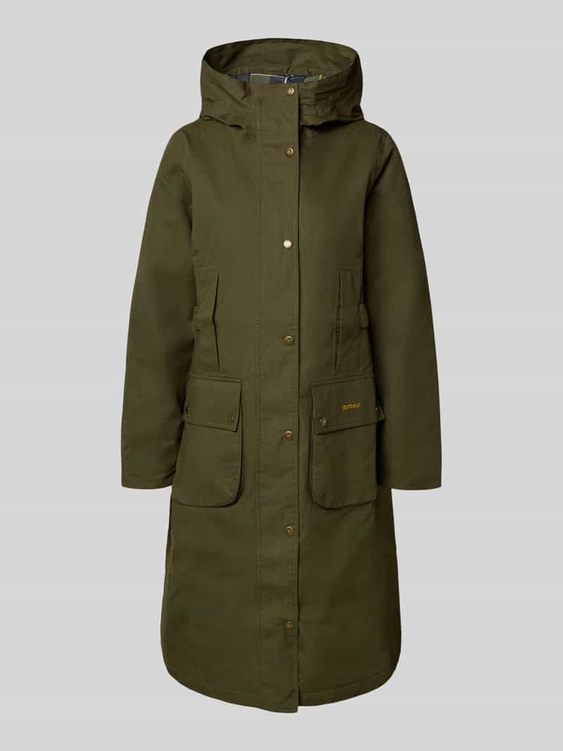 Barbour Regular fit lang functioneel jack van katoenmix model 'BAMBURGH'