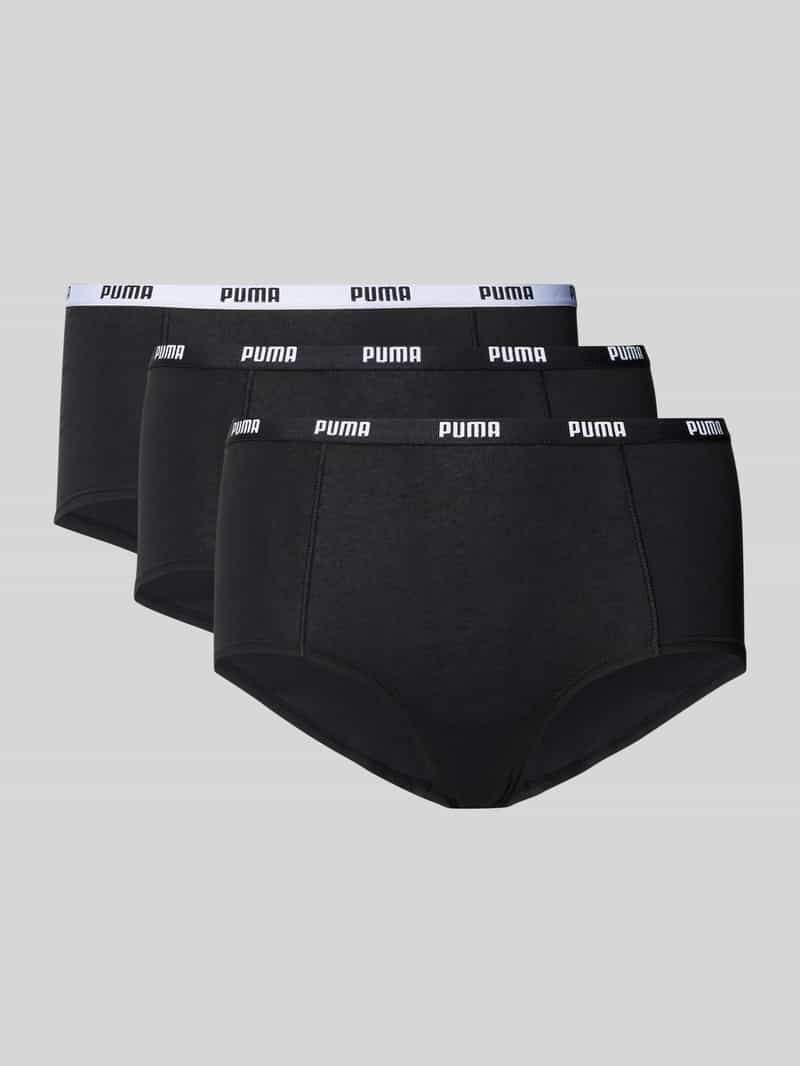 Broek met elastische band met logo in set van 3