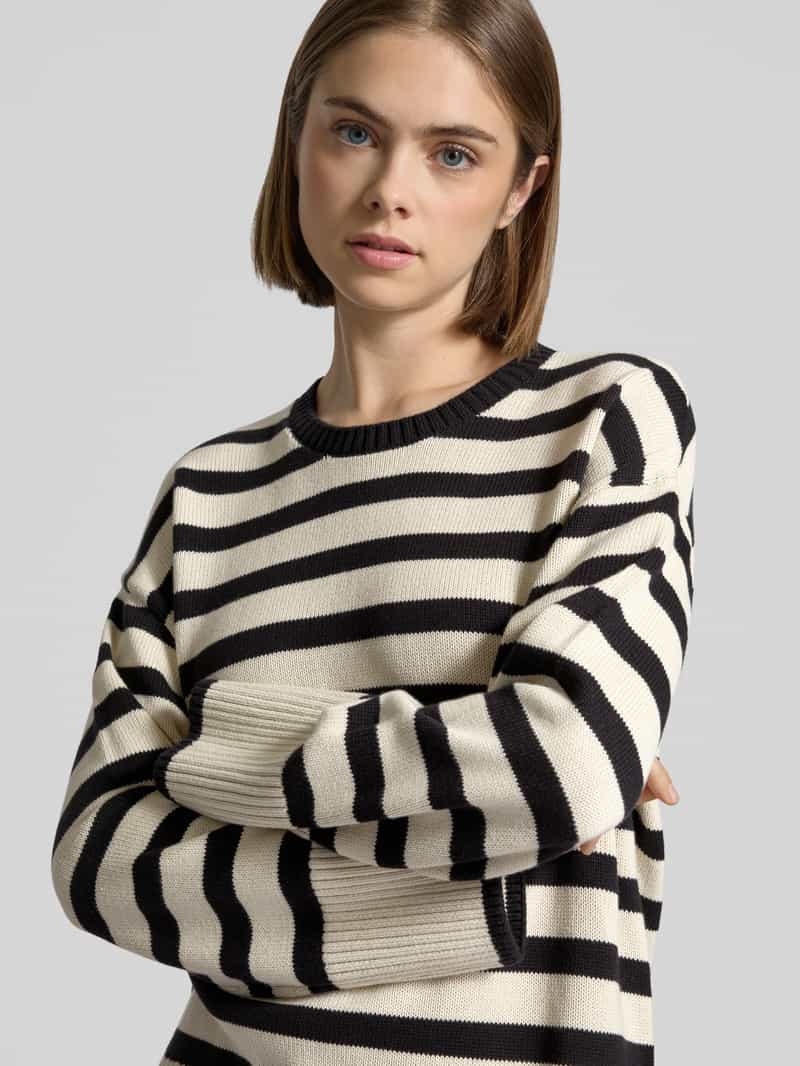 Pieces Comfort fit gebreide pullover van zuiver katoen model 'AVA'
