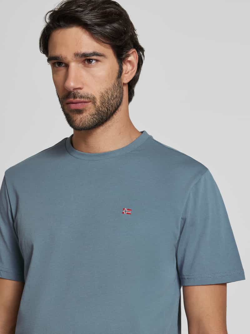 Napapijri T-shirt met labelstitching model 'SALIS'