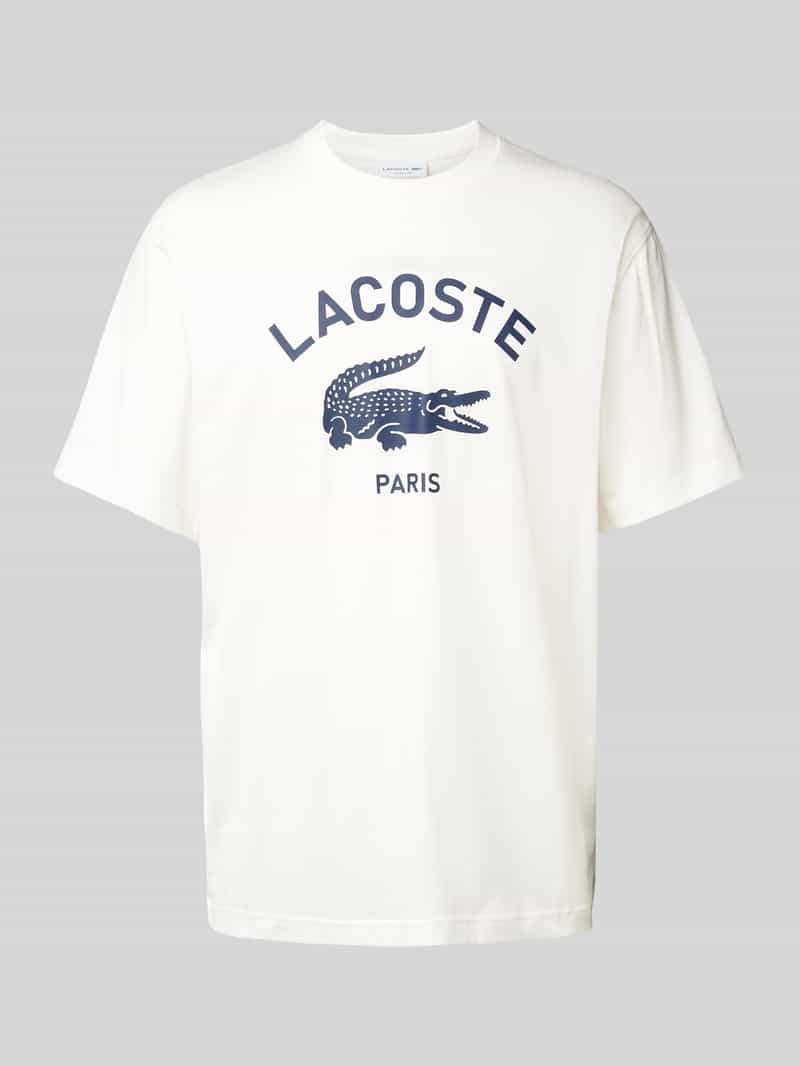 Lacoste T-shirt met labelprint model 'HERITAGE'