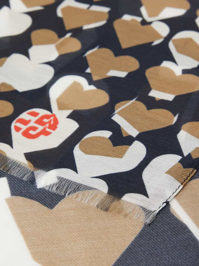 Marc Cain Sjaal met labeldetail en zijde