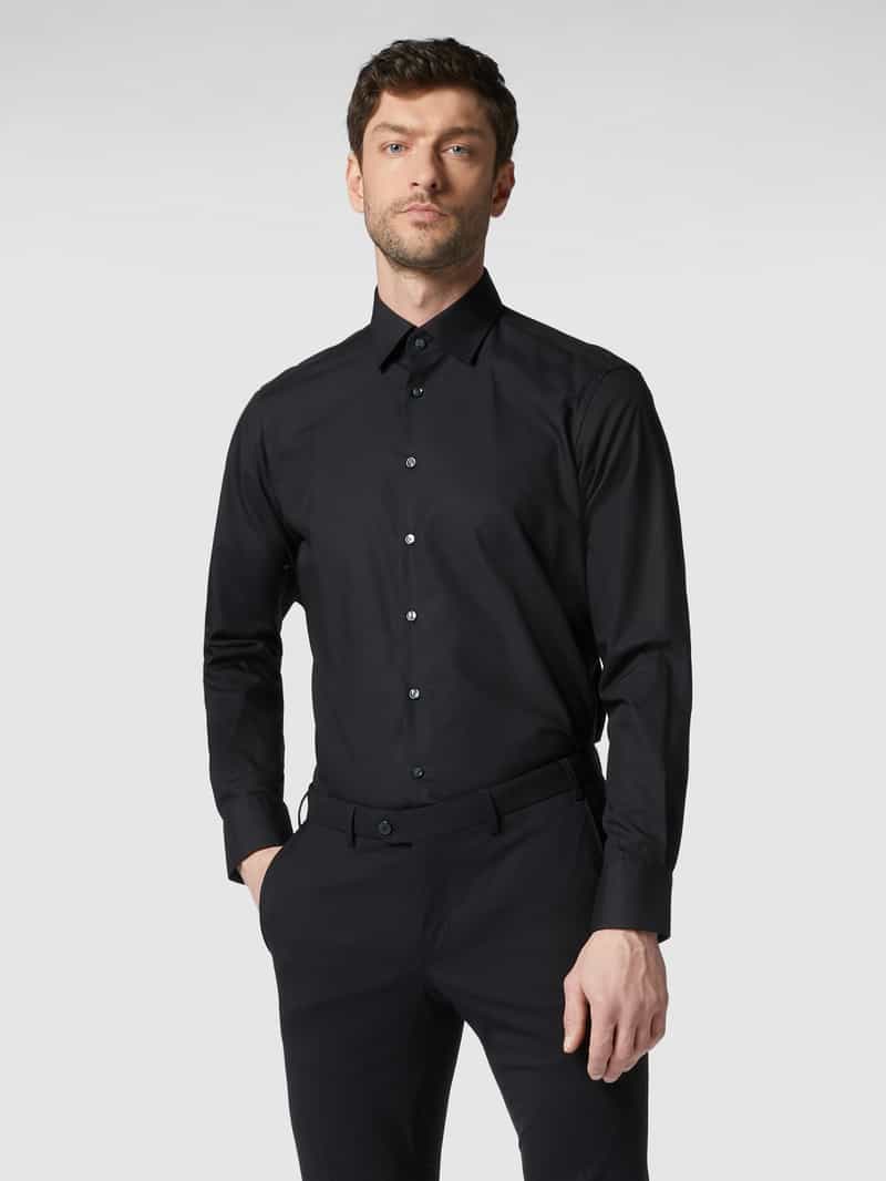 Regular fit zakelijk overhemd van popeline Christian Berg Men