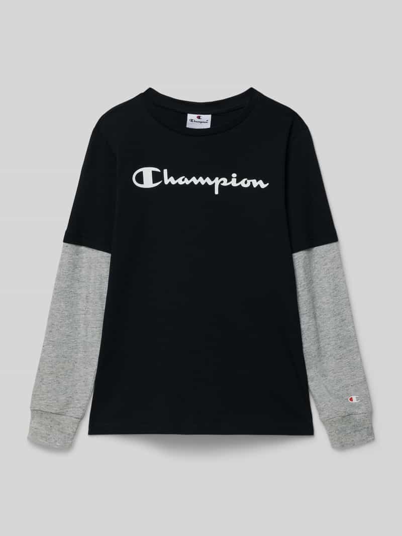 Champion Shirt met lange mouwen en labelprints