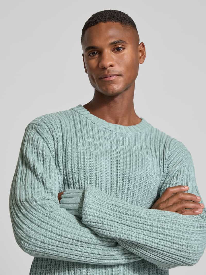 HUGO Regular fit gebreide pullover van puur katoen model 'SRIBBEN_1'