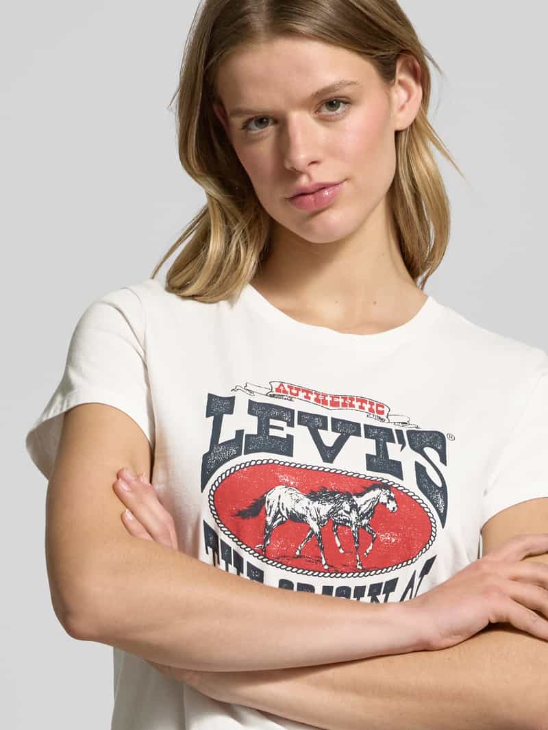 Levi's T-shirt met labelprint model 'THE PERFECT TEE'