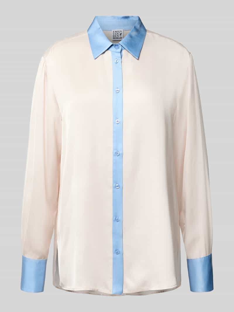Emily Van den Bergh Overhemdblouse van viscose met platte kraag