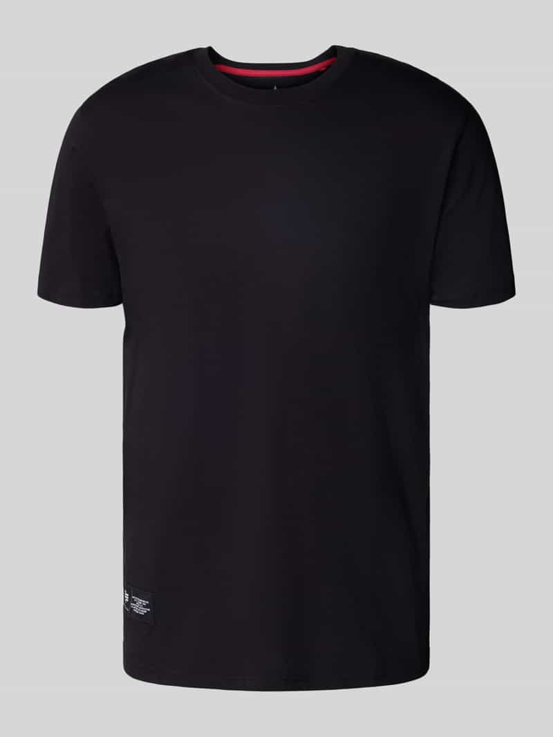 alpha industries T-shirt met labeldetails en ronde hals