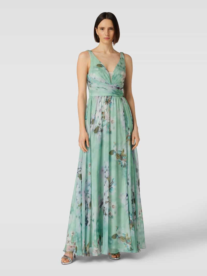 Avondjurk met all-over bloemenmotief Mascara