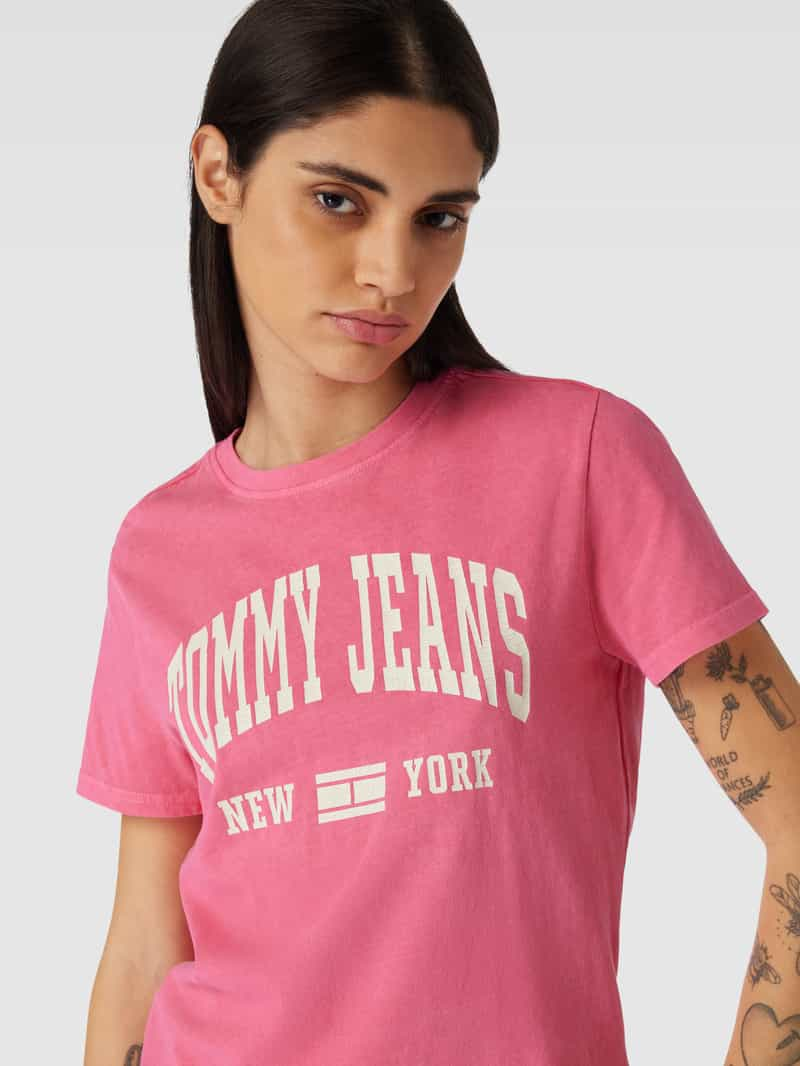 Tommy Jeans T-shirt met labelprint