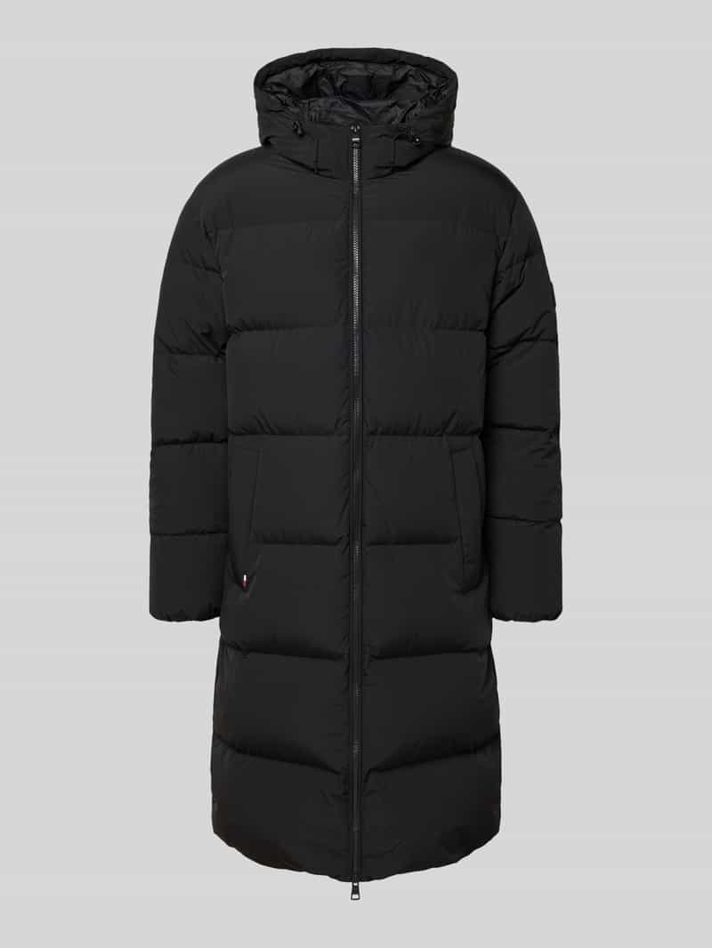 Tommy Hilfiger Regular fit lange donsjas met labelpatch