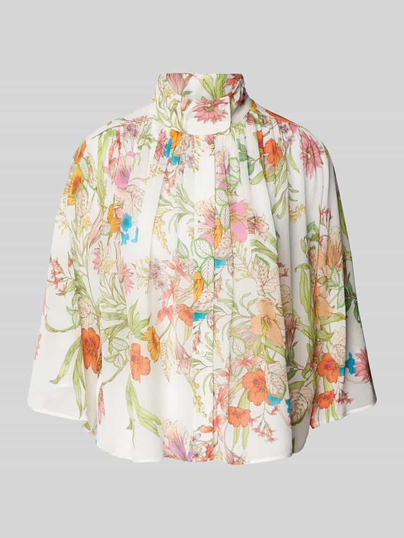 herzensangelegenheit Regular fit zijden blouse met opstaande kraag