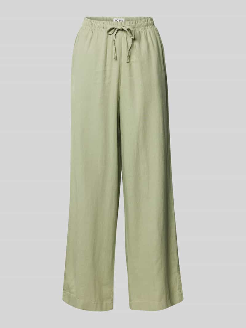 Ichi Stoffen broek van een mix van linnen en viscose model 'LINNO'