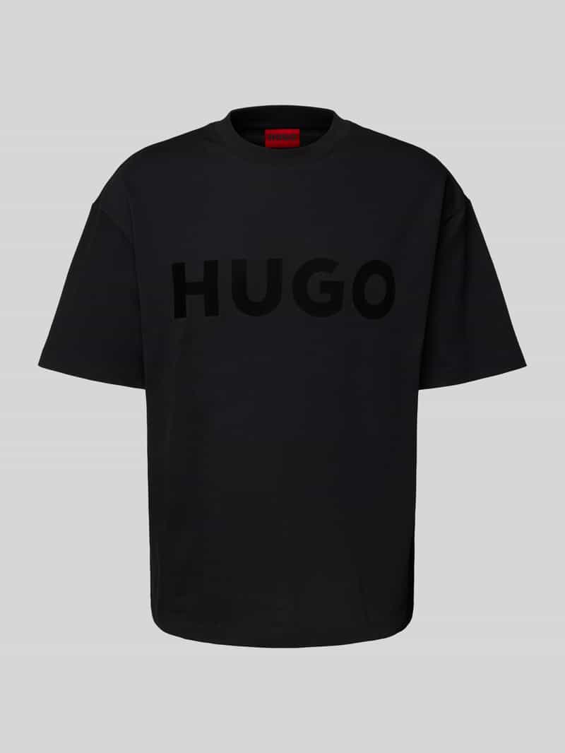 HUGO Oversized T-shirt met labelprint model 'Dinkee'