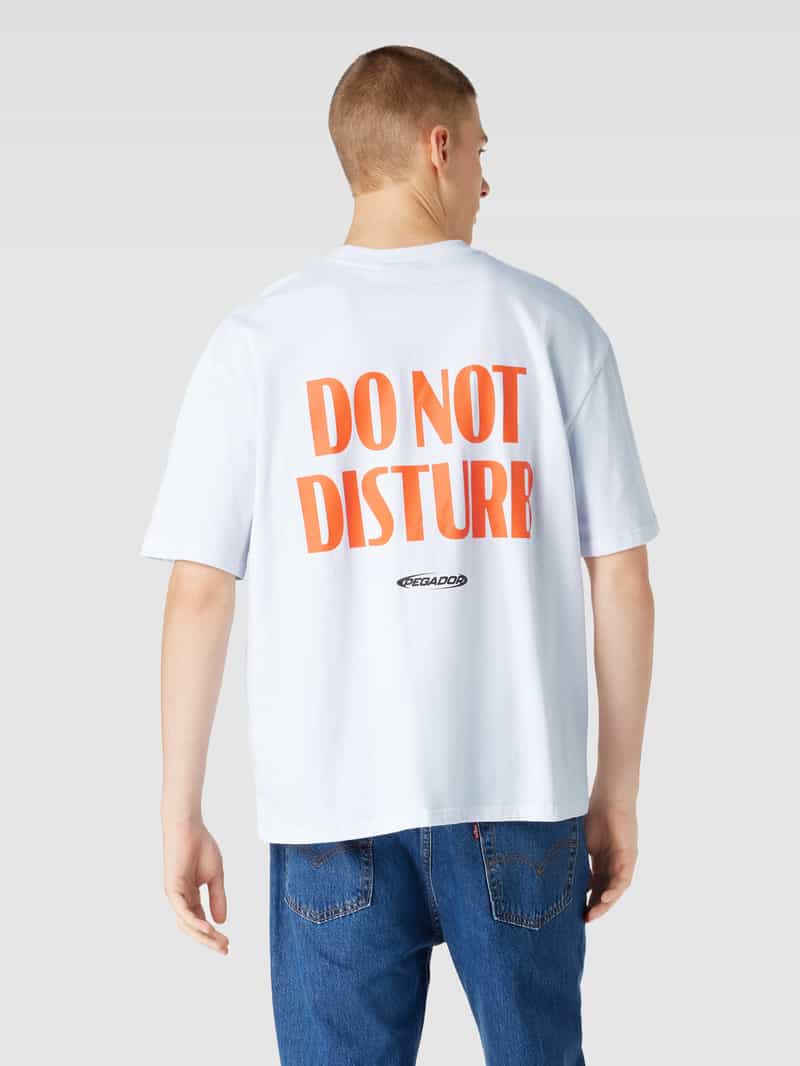 Oversized T-shirt met labelprint, model 'CRAIL' Pegador