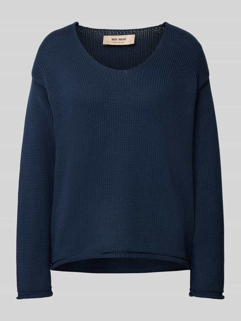 MOS MOSH Gebreide pullover met V-hals model 'BINE'