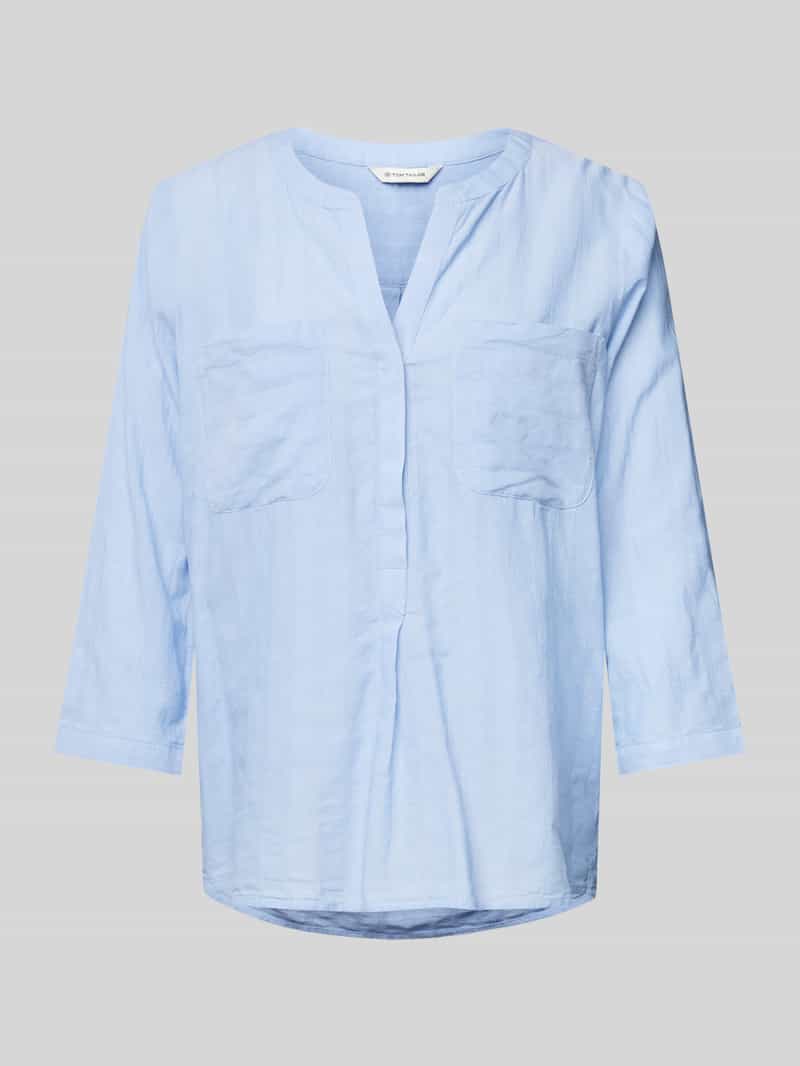 Tom Tailor Loose fit blouse met korte mouwen van lichtgewicht katoen met structuurmotief
