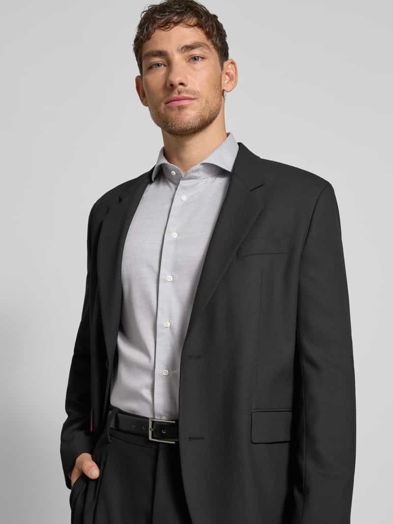 Profuomo Regular fit zakelijk overhemd met knoopsluiting