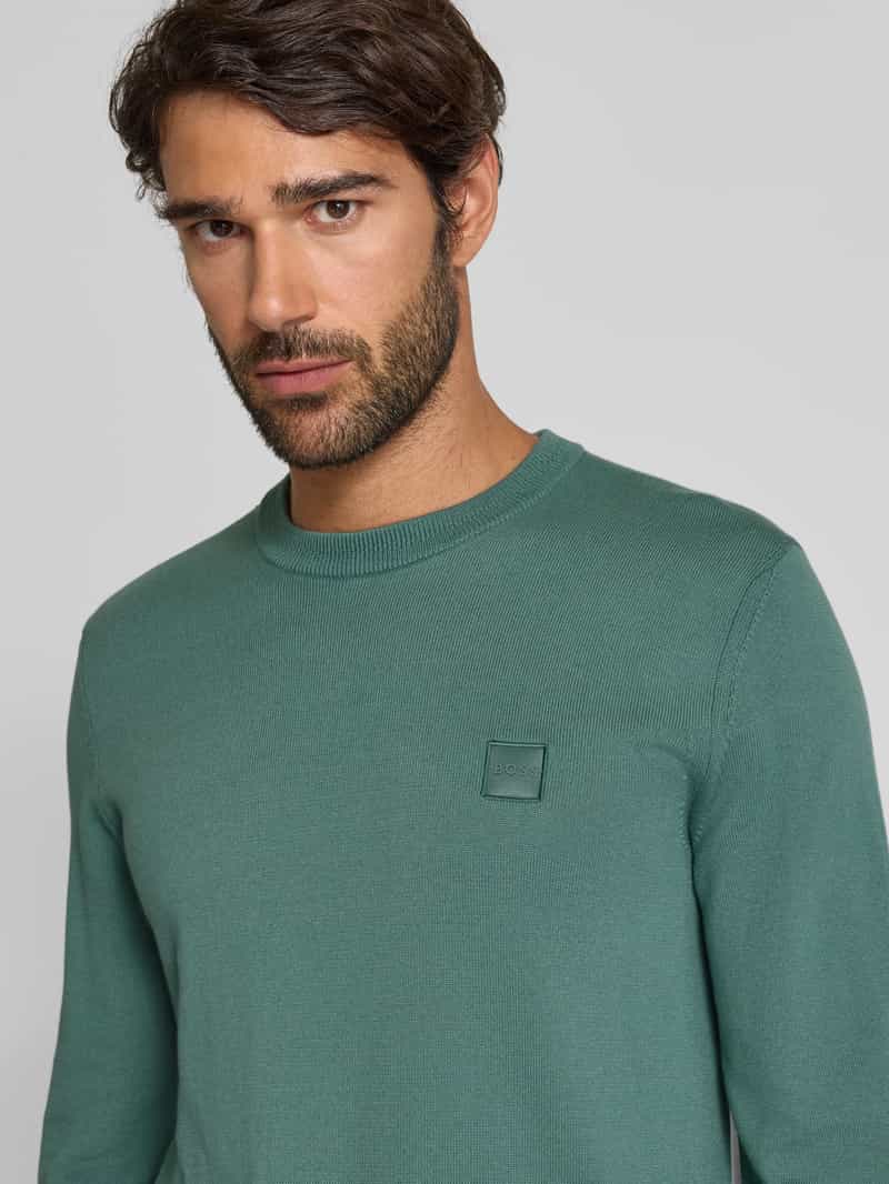 Boss Orange Regular fit pullover van een mix van katoen en kasjmier model 'KANOVANO'