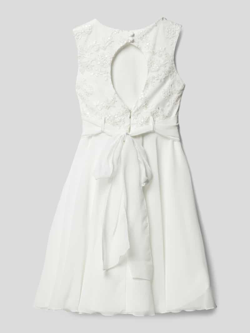 Communiejurk met kanten inzetstuk Monny