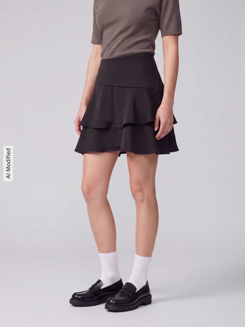 Vero Moda A-lijn mini-rok met volants model 'MIRO'