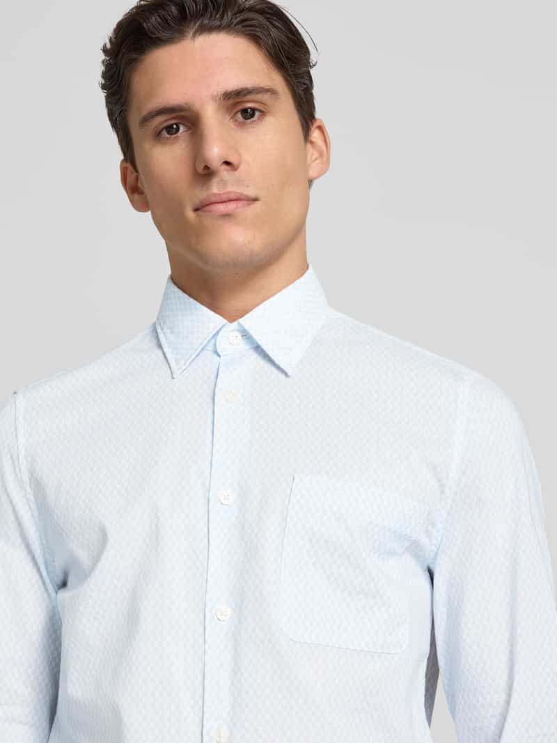 Marc O'Polo Shaped fit vrijetijdsoverhemd van premium kwaliteit
