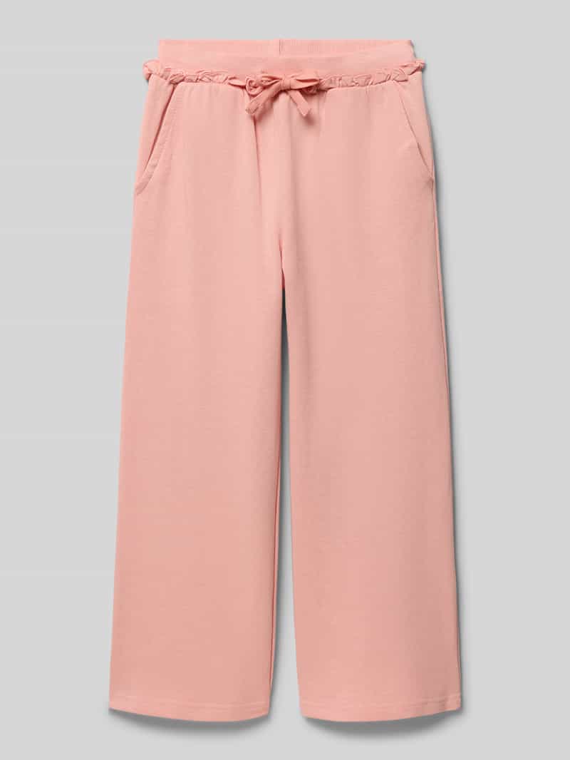 wide fit joggingbroek met ruchesafwerking