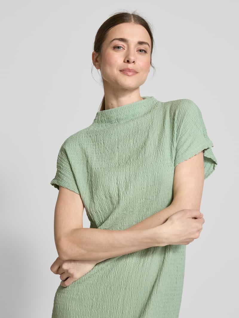 Tom Tailor Denim Soepele midi-jurk met opstaande kraag
